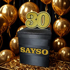 Black and Gold Birthday Party Card Box
