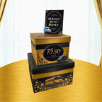 Custom Birthday Card Box, Black and Gold
