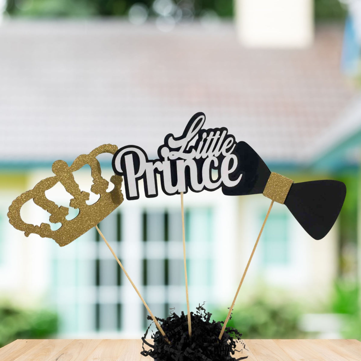 Little Prince Centerpiece Sticks - Black