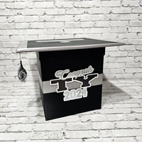 Black & Silver Grad Card Box, Style 4
