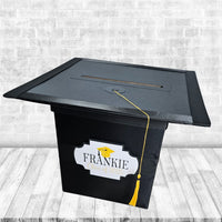 Graduation Card Box, Black, Yellow Gold Style 8
