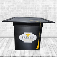 Black and Yellow Gold Graduation Card Money Box
