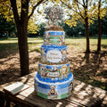 Storybook Diaper Cake Centerpiece, Blue, Sage, Brown