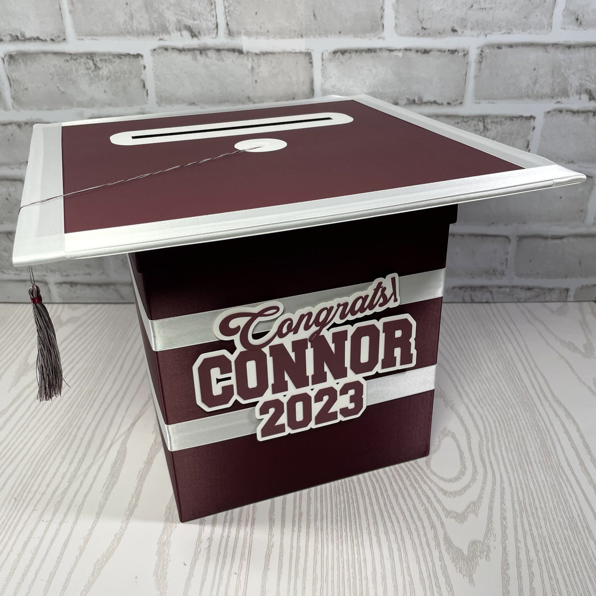 Burgundy Graduation Card Box