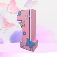 3D Birthday Number Block - Butterfly
