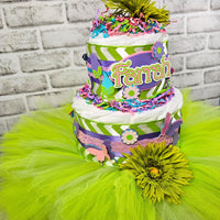 Butterfly Garden Fairy Tutu Diaper Cake
