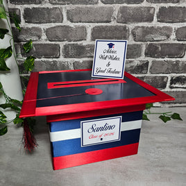 Graduation Advice and Money Box, Dark Navy, Red, White