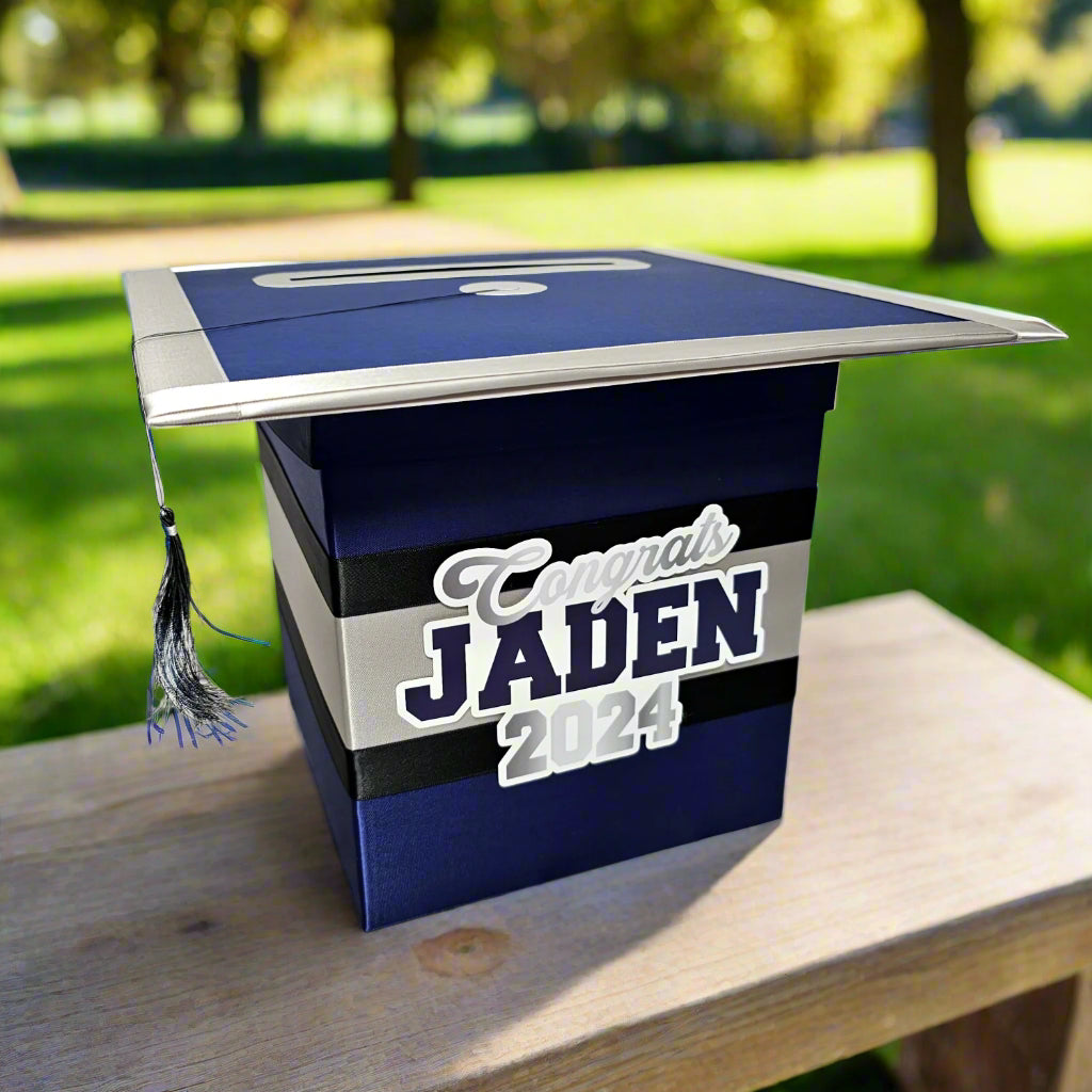 Dark Navy Style 1 Graduation Card Boxes