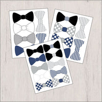 Bow Tie Clipart, Navy, Gray, Black
