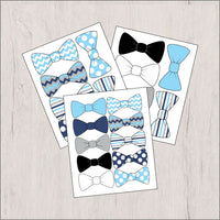 Bow Tie Clipart, Navy, Light Blue, Gray
