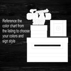 Black, Red, and White Grad Card Box, 10x10x6