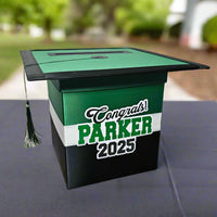 Green, Black, White Graduation Card Box
