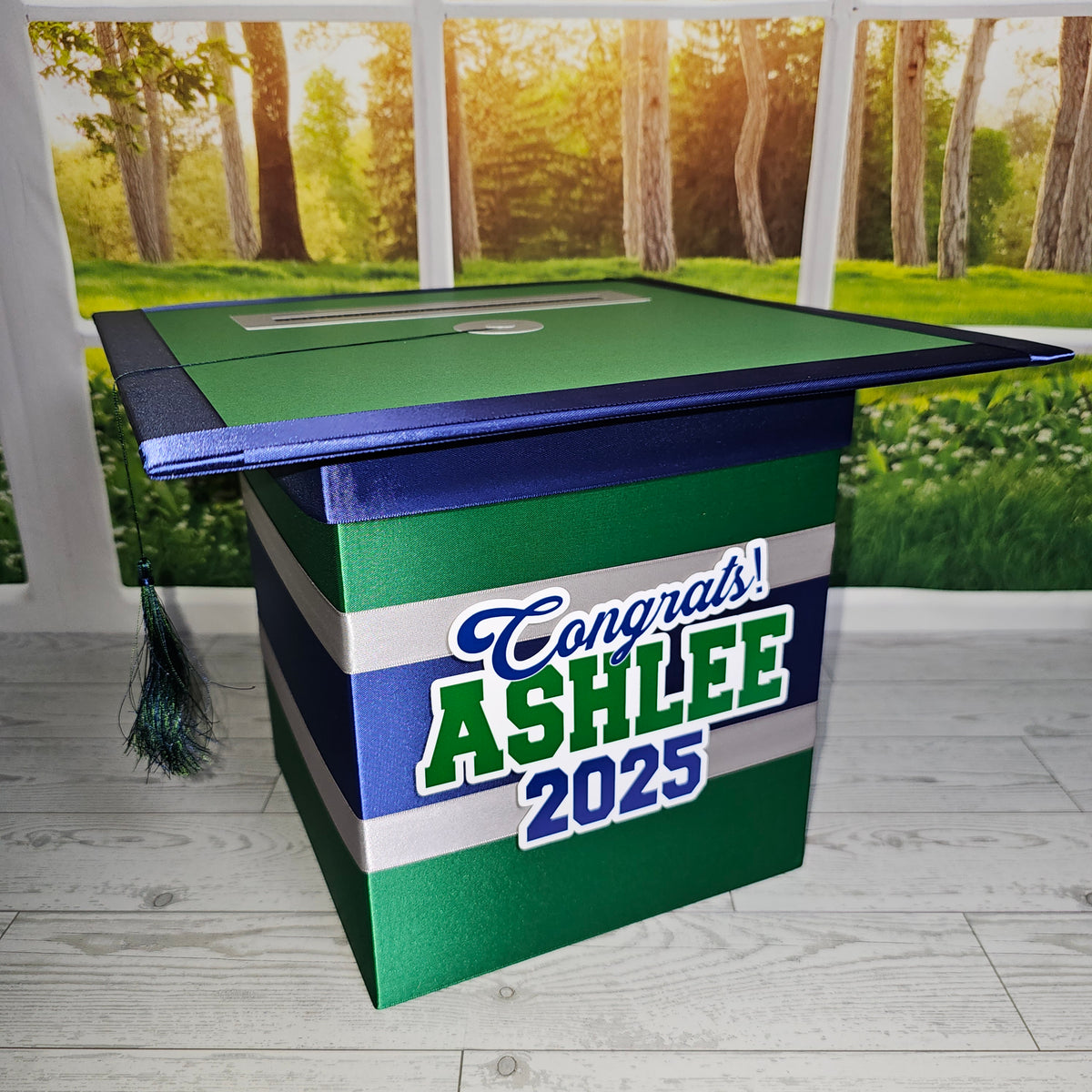 Forest Green Style 1 Graduation Card Box| Nepheryn Party