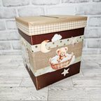 Gender Neutral Teddy Bear Baby Shower Card Box