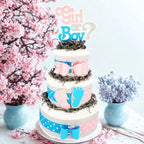Gender Reveal Diaper Cake Centerpiece