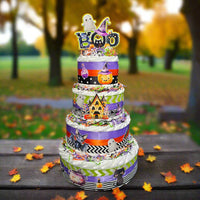 Halloween Baby Shower Diaper Cake Centerpiece