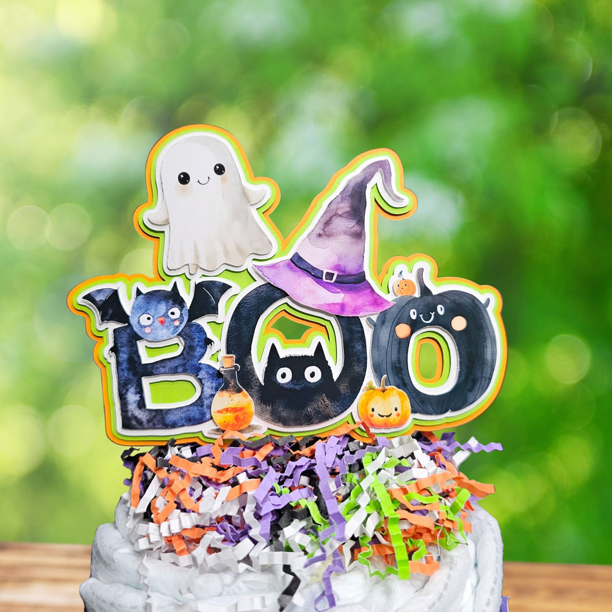 Halloween Party 3D Cake Topper