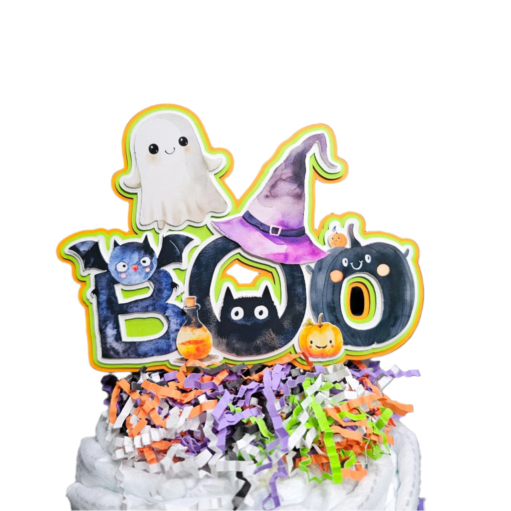 Halloween Baby Shower Diaper Cake Centerpiece