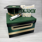 Hunter Green Base 10x10x6 Graduation Card Box