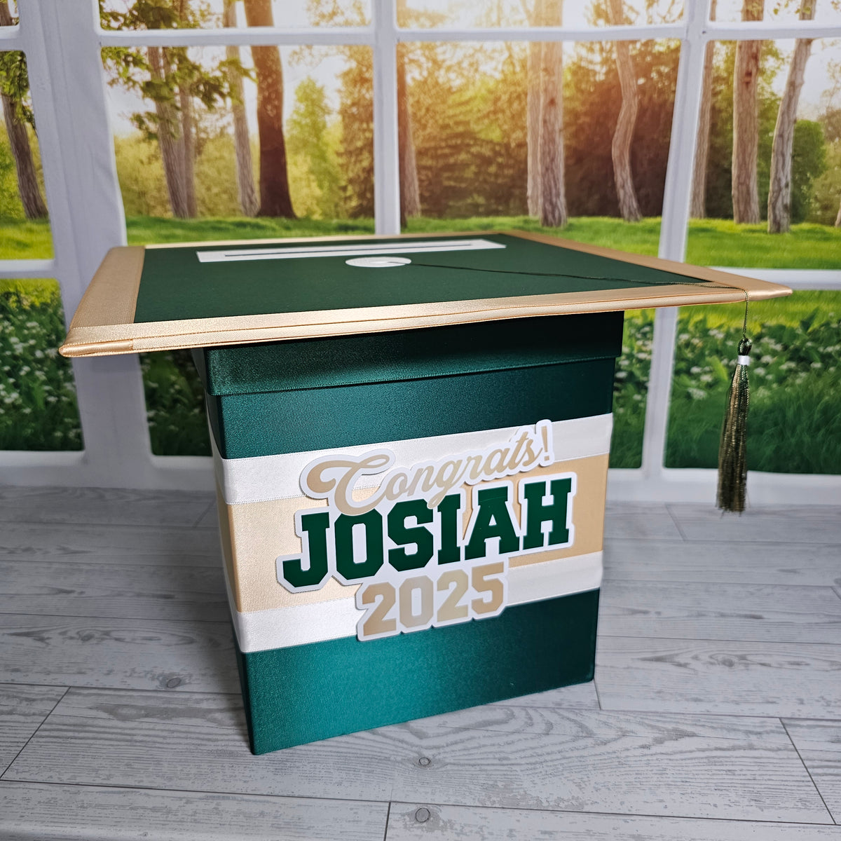Hunter Green Style 1 Grad Card Boxes