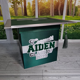 Hunter Green Style 4 Grad Card Box