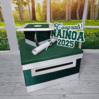 Hunter Green Base 10x10x6 Graduation Card Box