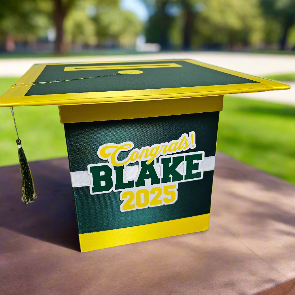Hunter Green Style 3 Graduation Card Boxes