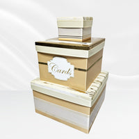 Ivory, Gold, and White Wedding Card Box
