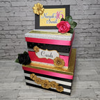 Sweet 16 Pink, Black, Gold Card Box