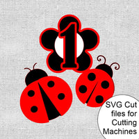 Ladybug 1st Birthday SVG Cutting Files
