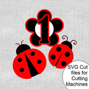 Ladybug 1st Birthday SVG Cutting Files