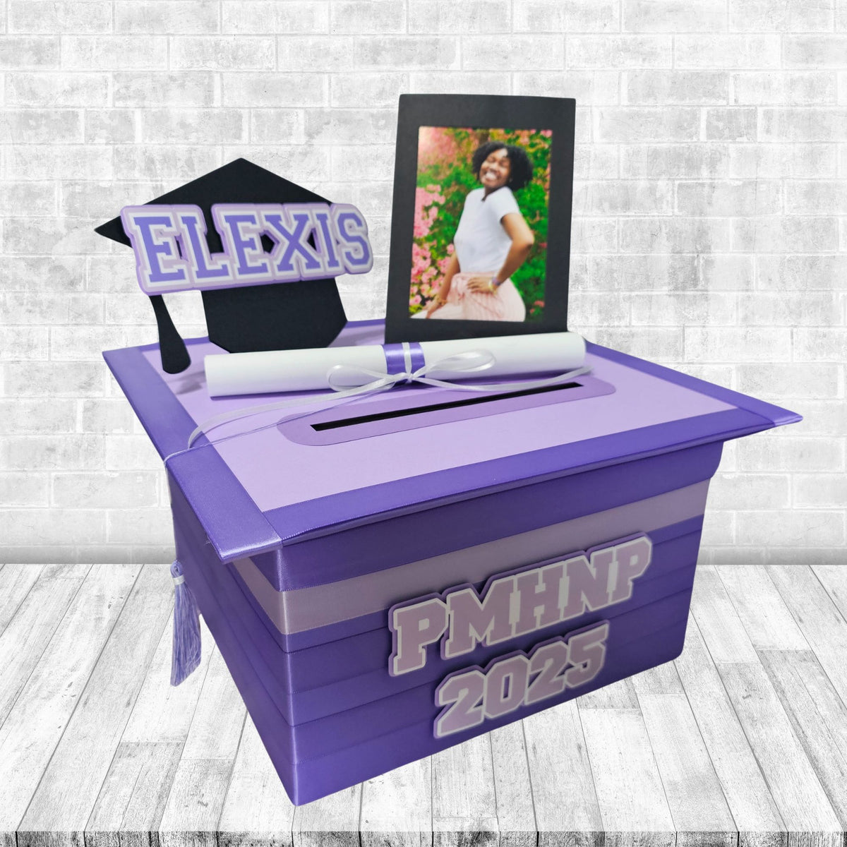 Lavender and Lilac Grad Card Box
