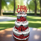 Ladybug Diaper Cake Centerpiece