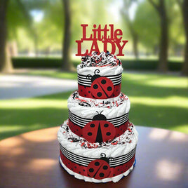 Ladybug Diaper Cake Centerpiece