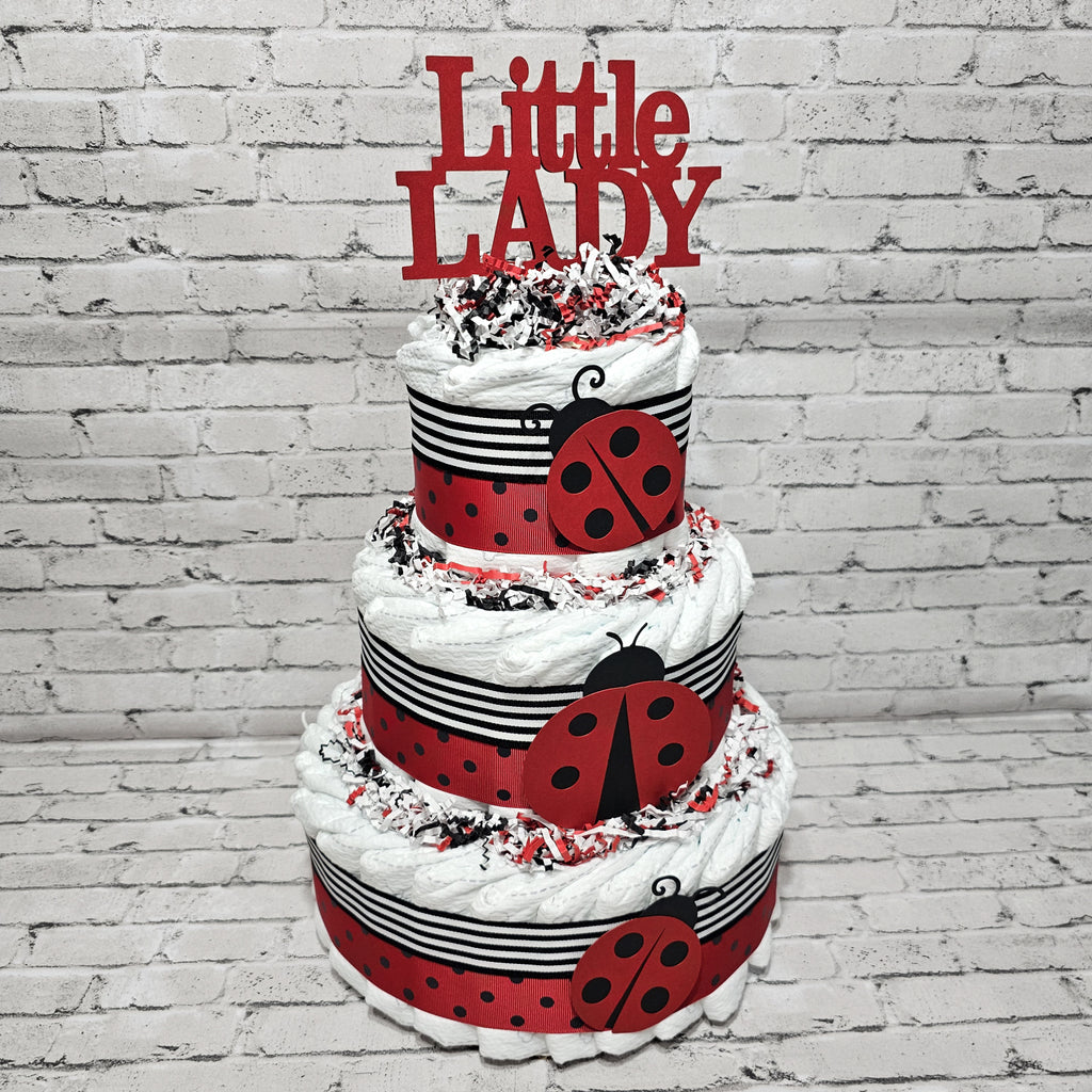 Ladybug Diaper Cake Centerpiece