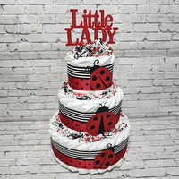 Ladybug Diaper Cake Centerpiece