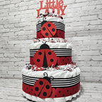 Ladybug Diaper Cake Centerpiece