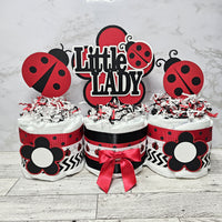 Little Ladybug Mini Diaper Cake Centerpiece
