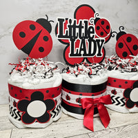 Little Ladybug Mini Diaper Cake Centerpiece
