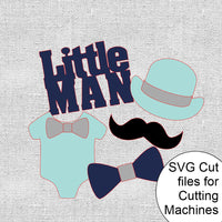 Little Man Centerpiece SVG Cutting Files
