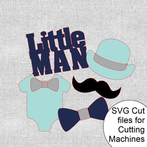 Little Man Centerpiece SVG Cutting Files