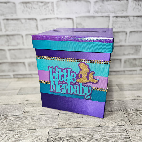 Merbaby Mermaid Baby Shower Card Box