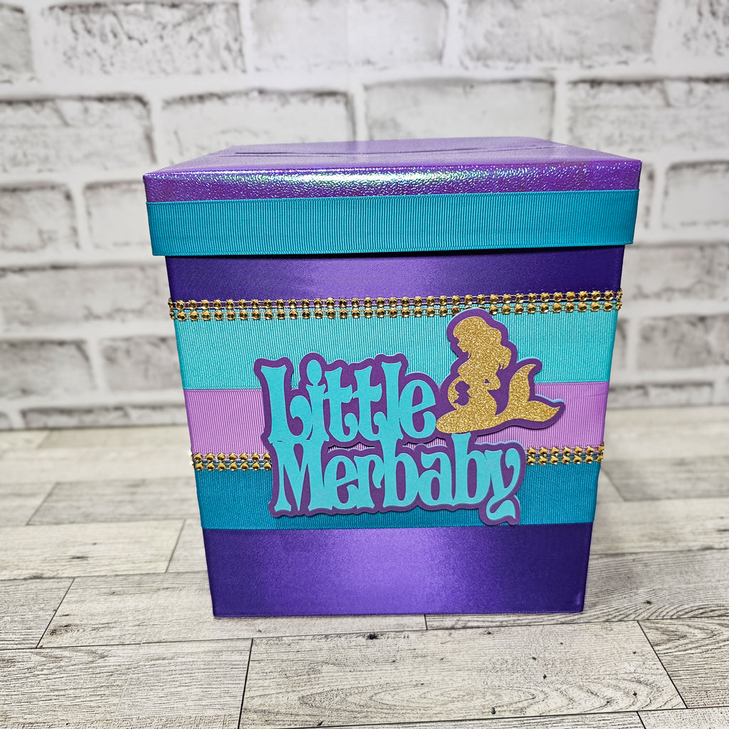 Little Merbaby Baby Shower Card Box