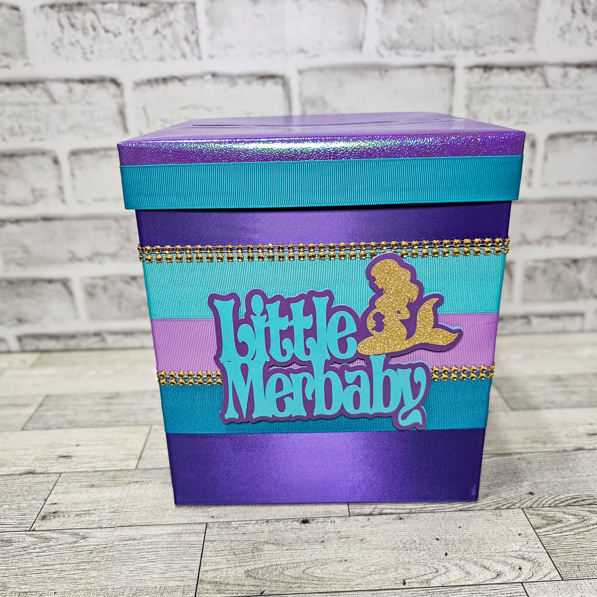 Little Merbaby Baby Shower Card Box