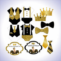 Little Prince Clipart - Black, Gold
