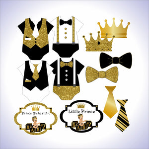 Little Prince Clipart - Black, Gold