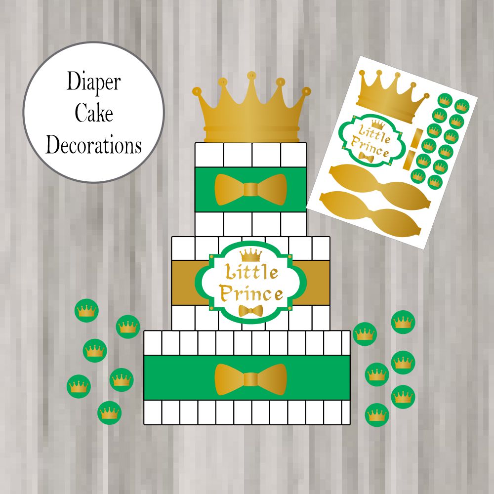 Green & Gold Little Prince Clipart