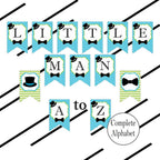 Little Man Decoration Pack - Turquoise, Lime