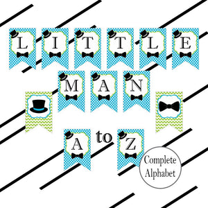 Little Man Decoration Pack - Turquoise, Lime