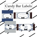Navy and Gray Little Man Candy Bar Wrappers